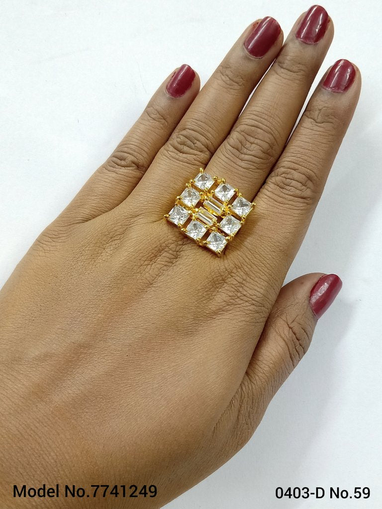 Party Wear CZ Ring - Style 1 - Amaara World