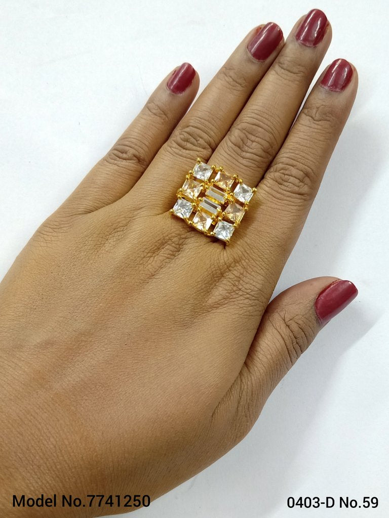 Party Wear CZ Ring - Style 2 - Amaara World