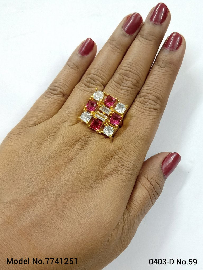 Party Wear CZ Ring - Style 3 - Amaara World