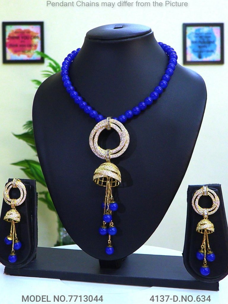 Diamond Replica Pendant Set | - Style 5 - Amaara World