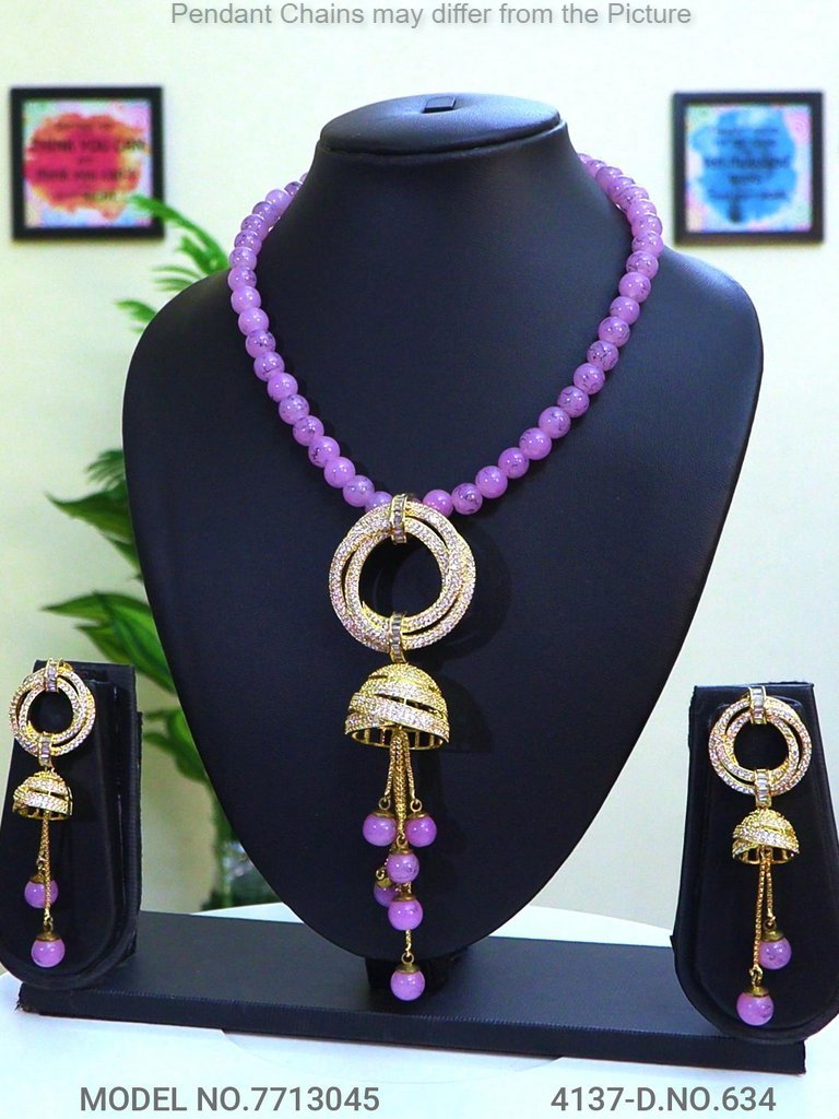 Diamond Replica Pendant Set | - Style 6 - Amaara World