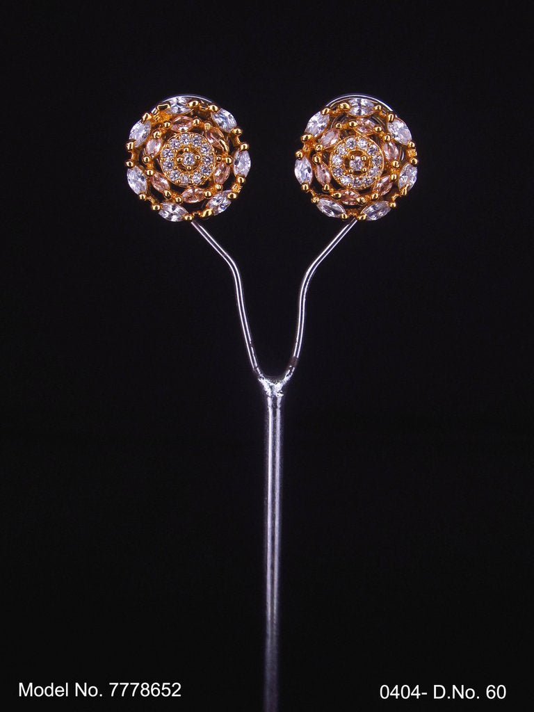 Popular Indian Handmade cz stud| top Earrings - Style 1 - Amaara World