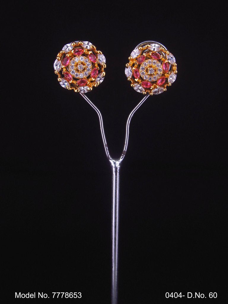 Popular Indian Handmade cz stud| top Earrings - Style 2 - Amaara World
