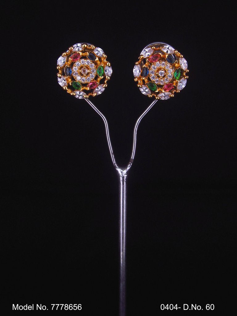 Popular Indian Handmade cz stud| top Earrings - Style 4 - Amaara World