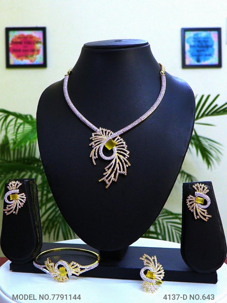 Original Zircon Necklace Set - Style 5 - Amaara World