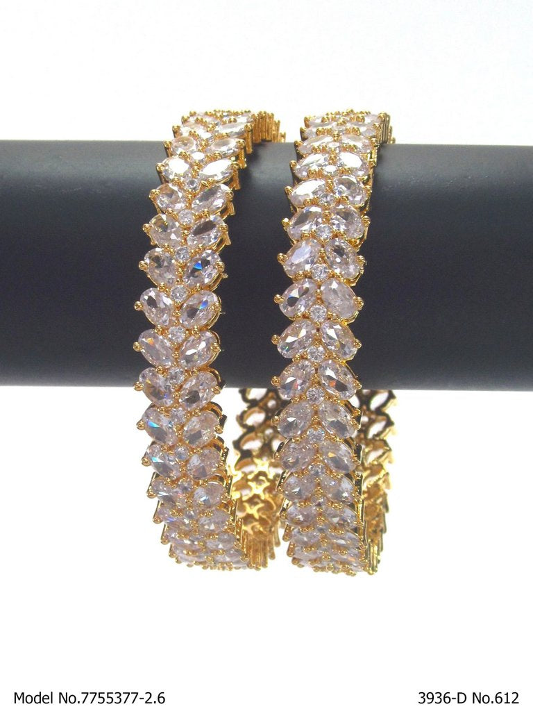 Crown Glow CZ Bangles - Amaara World USA - SKU 7755377