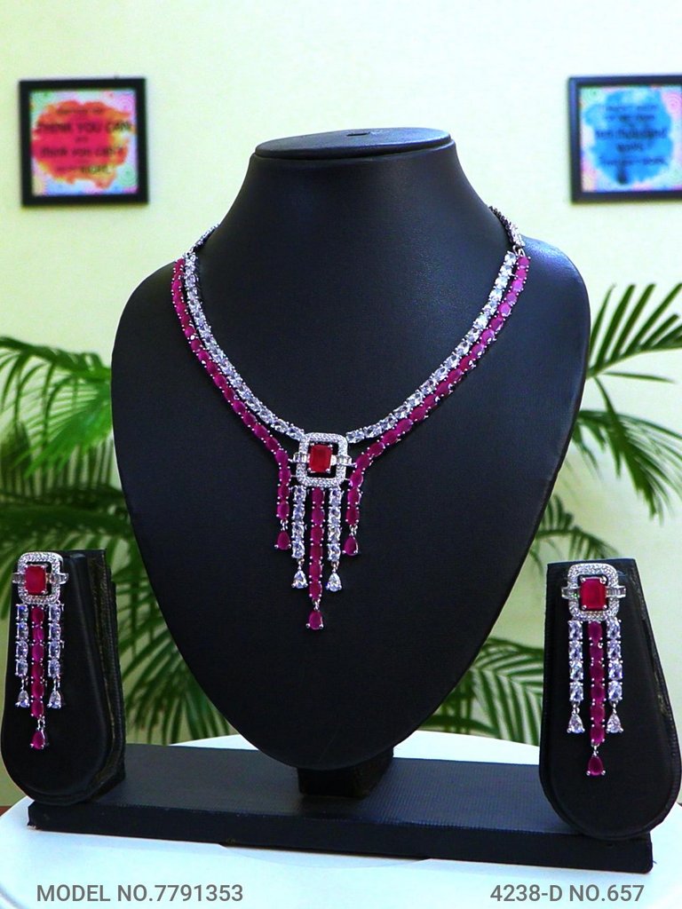 Original Zircon Necklace Set - Style 3 - Amaara World