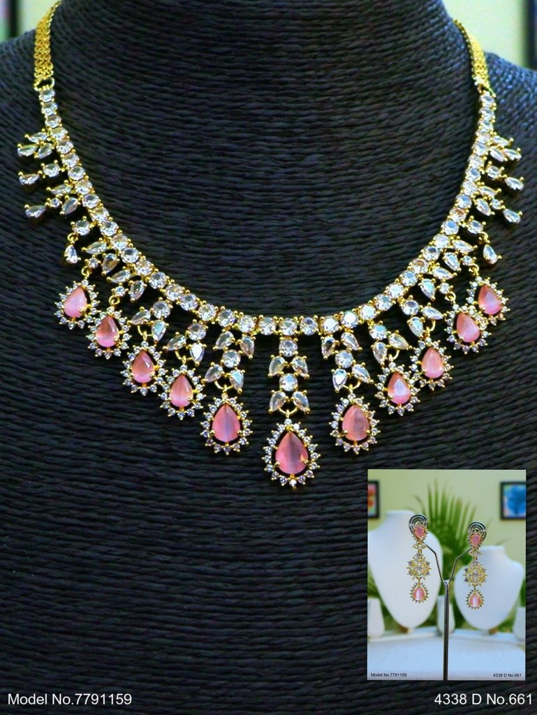 Imitation Diamond Cz Jewelry Set - View B