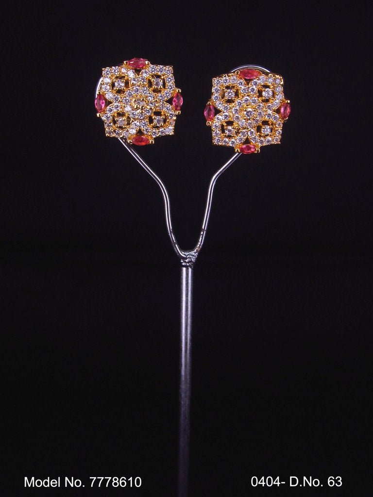 Crystal zircon studs with AAA star cut - Style 3 - Amaara World