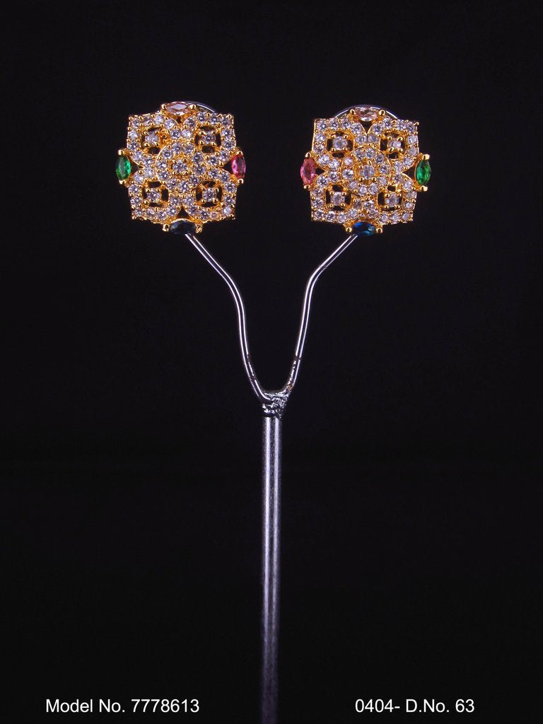 Crystal zircon studs with AAA star cut - Style 6 - Amaara World