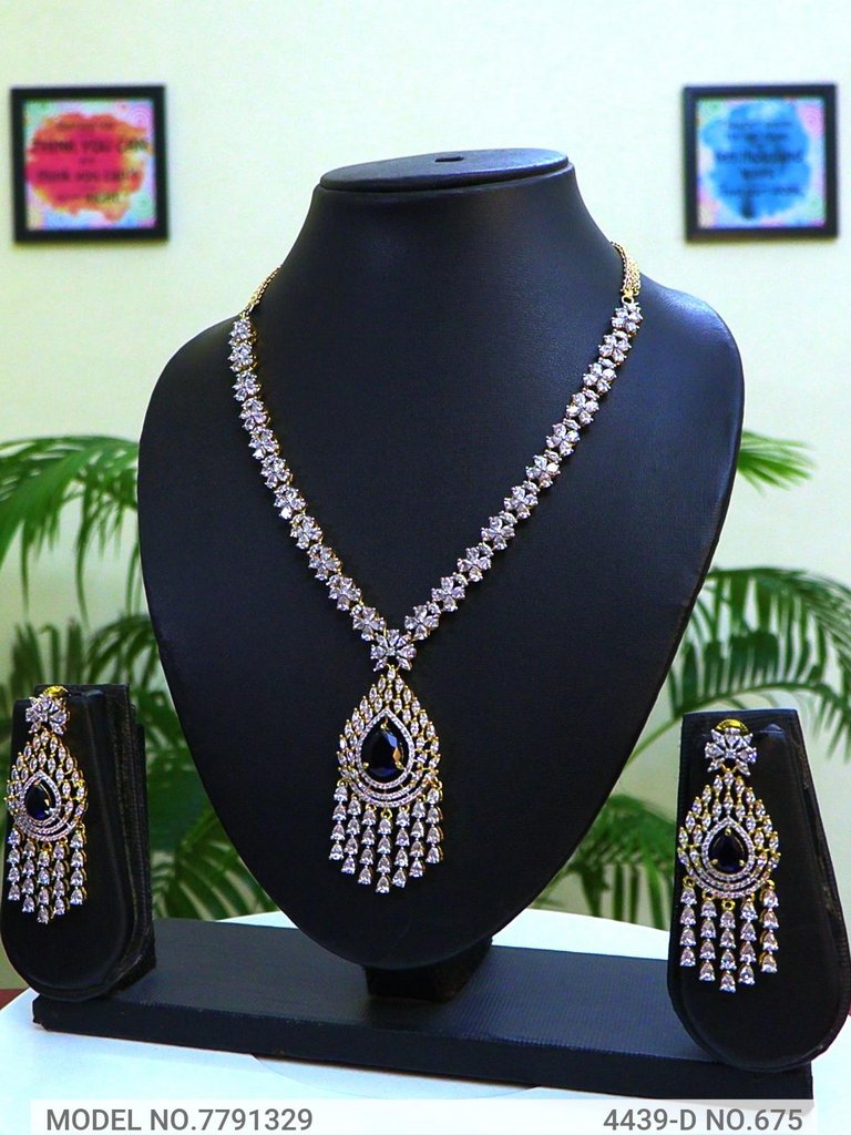 Traditional Design | American Diamond Jewelry Set - View A