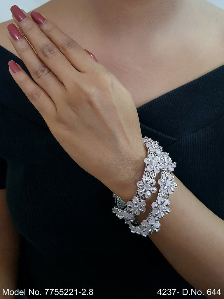Crown Glow CZ Bangles - View 2 - Amaara World