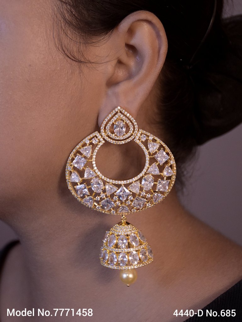 Partywear statement Earrings - View A