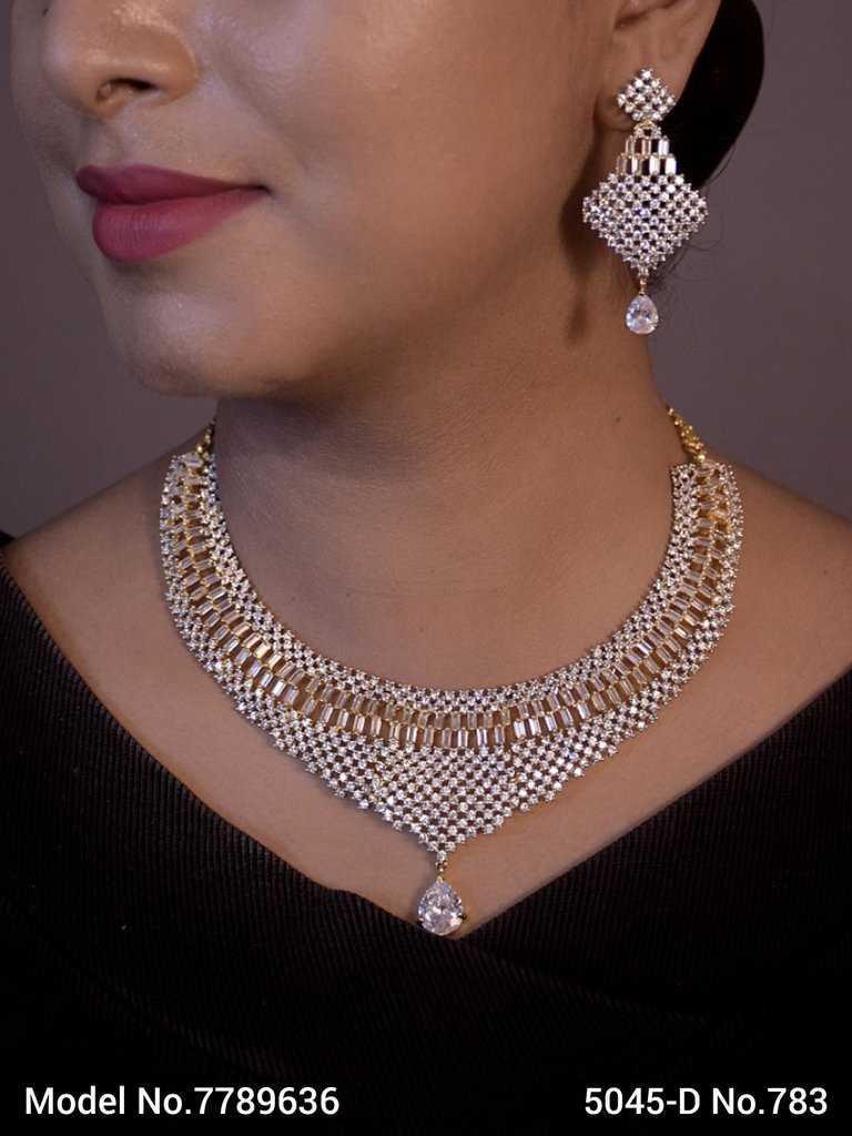 Fashion Necklace Set | Artificial Diamonds / Zircons - Amaara World