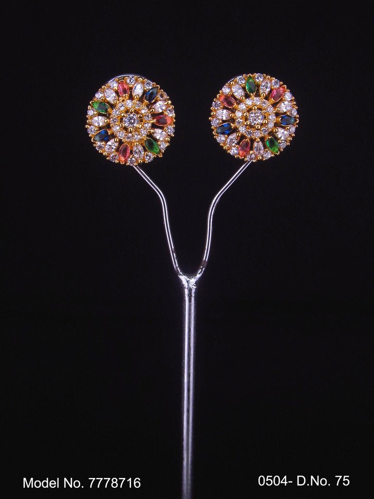 Stylish Party wear Zircon studs - Style 6 - Amaara World