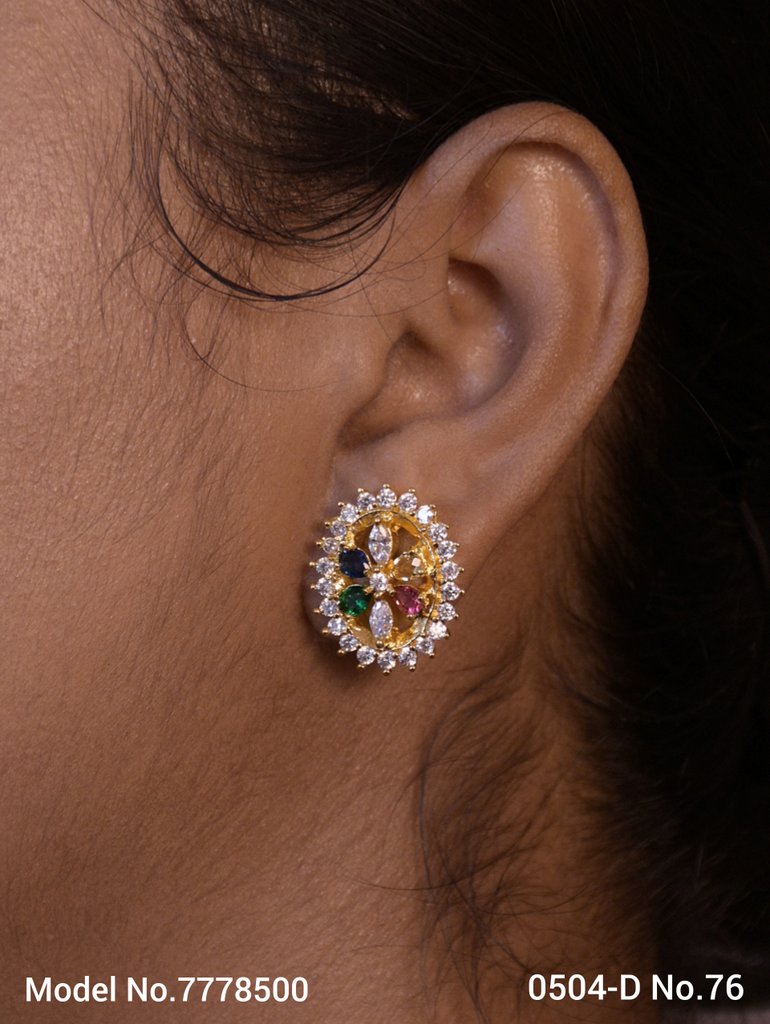 Cubic Zirconia Party Wear Studs Fashion Jewelry - Amaara World USA - SKU 7778500