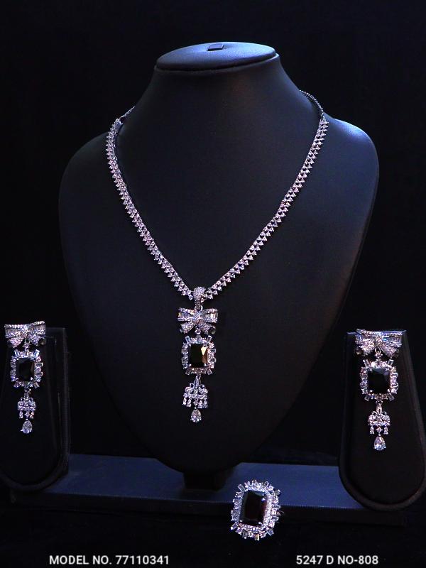 Classic yet Trendy | Cz Fashion Necklace Set - Amaara World