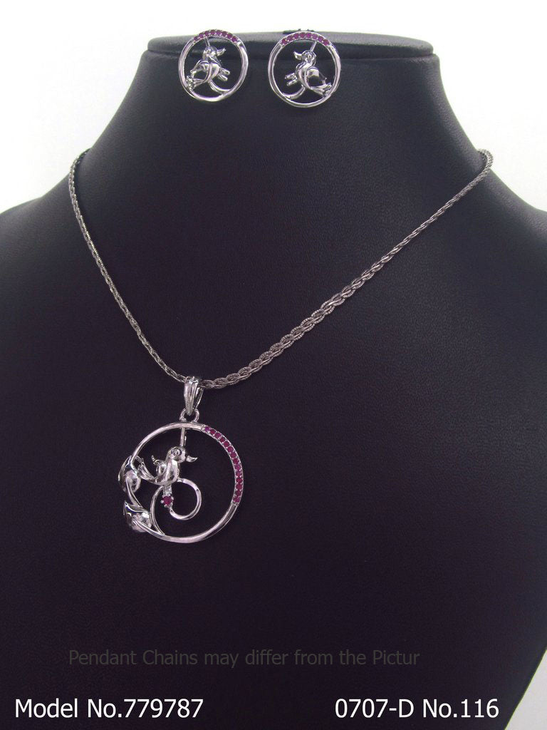 Artificial Diamond Cz Pendant Set - Amaara World