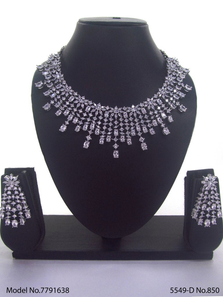 Traditional Zirconia Jewelry Set for Classy Women - View A
