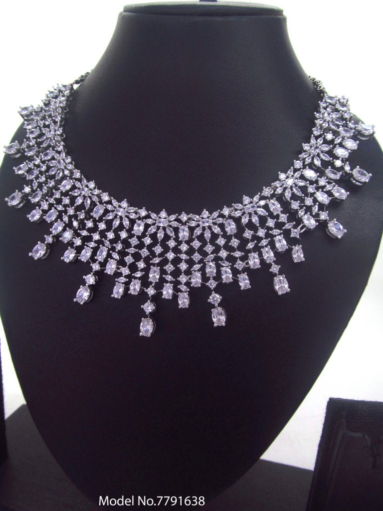 Traditional Zirconia Jewelry Set for Classy Women - View B
