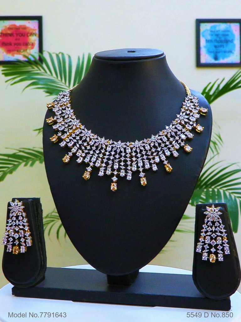 Traditional Design | American Diamond Jewelry Set - Amaara World