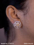 Ear jacket stud with original Zircon stone - Amaara World USA - SKU 7778777