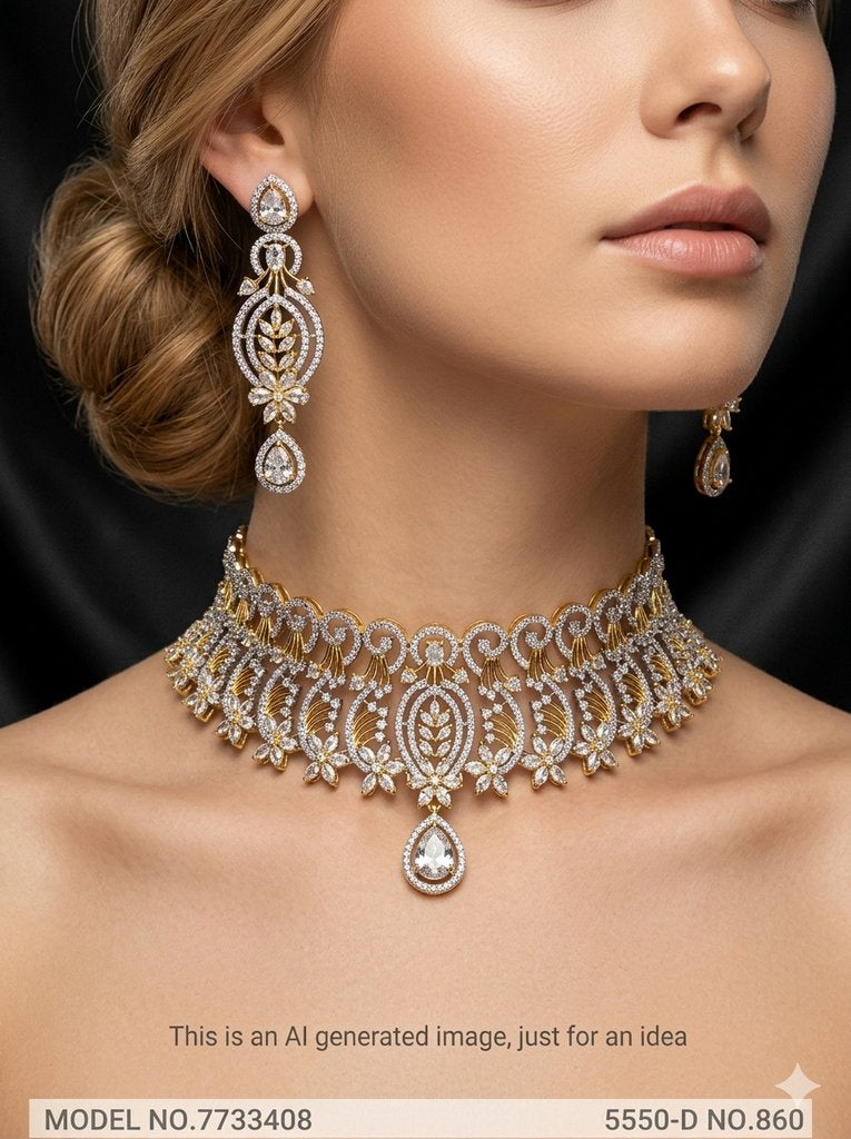 Imitation Diamond Cz Jewelry Set - Amaara World