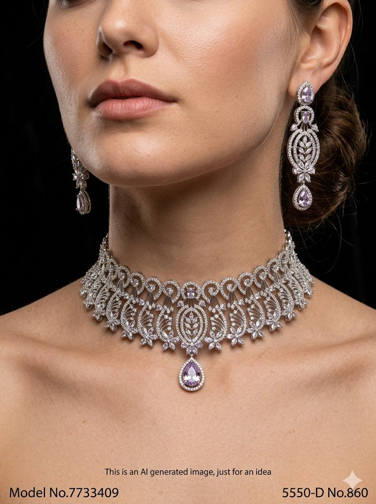Artificial Diamond Cz Jewelry Set - Amaara World