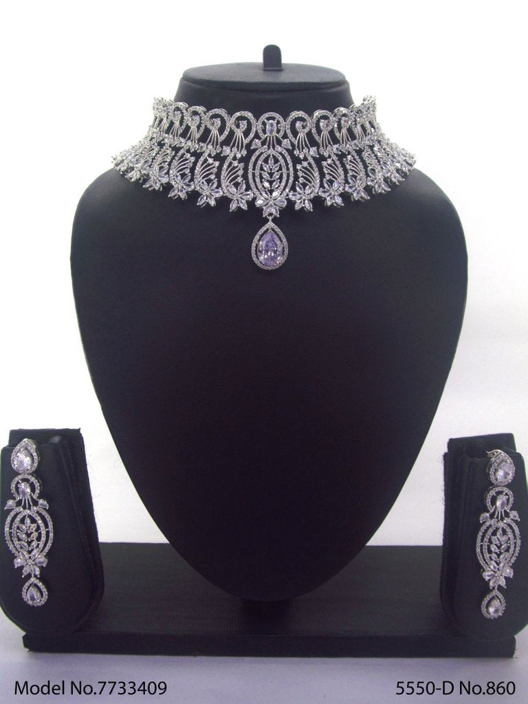 Artificial Diamond Cz Jewelry Set - 7733408 - Color variant