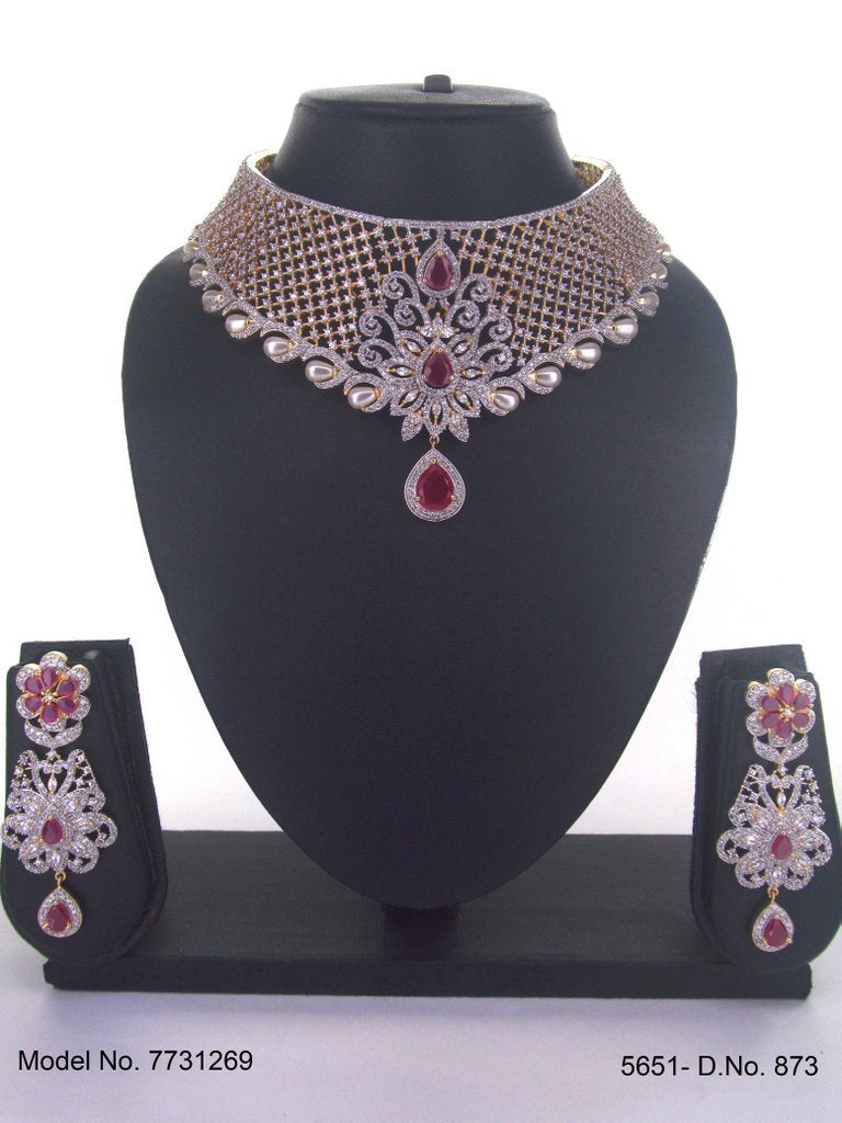 Wedding Jewellery Set for Brides / Gifts / Parties - 7731266 - Color variant