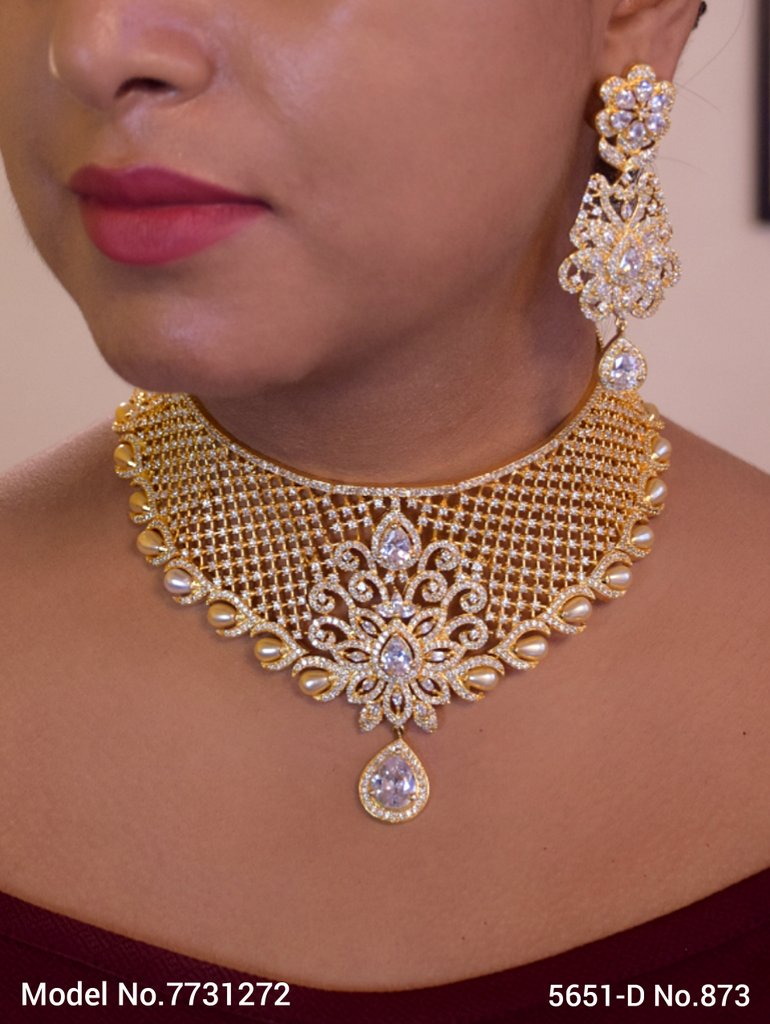 Wedding Jewellery Set for Brides / Gifts / Parties - 7731266 - Color variant