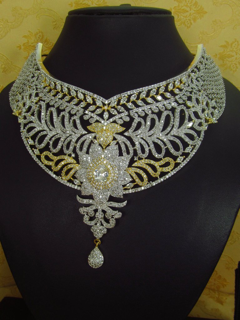 American Diamond Necklace Set - 7731672 - View 2