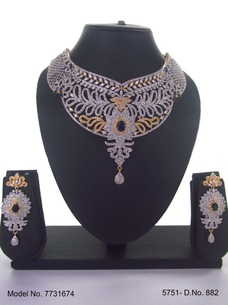 American Diamond Necklace Set - 7731672 - Color variant