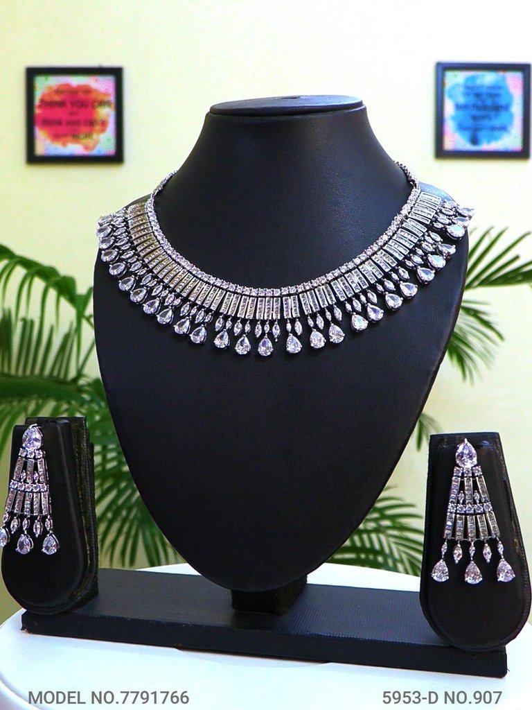 Traditional Design | American Diamond Jewelry Set - Amaara World