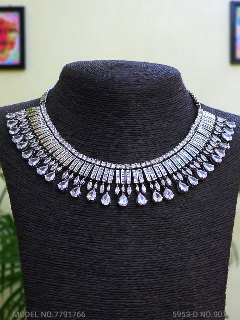 Traditional Design | American Diamond Jewelry Set - View A