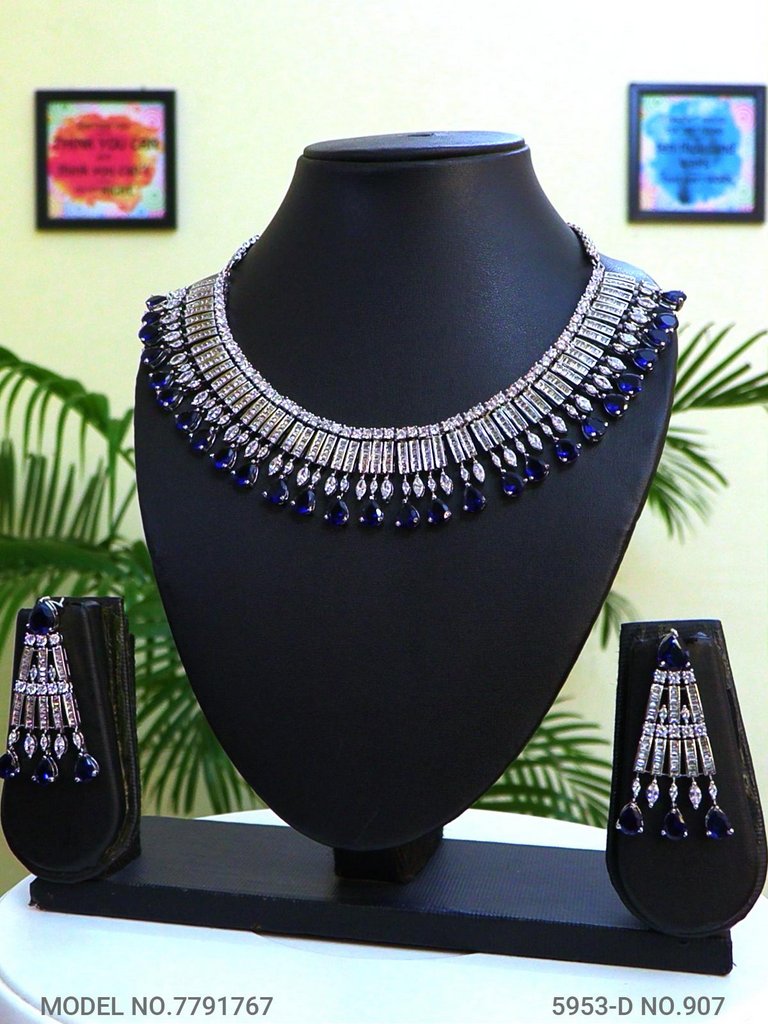 Fashion Necklace Set | Artificial Diamonds / Zircons - Amaara World