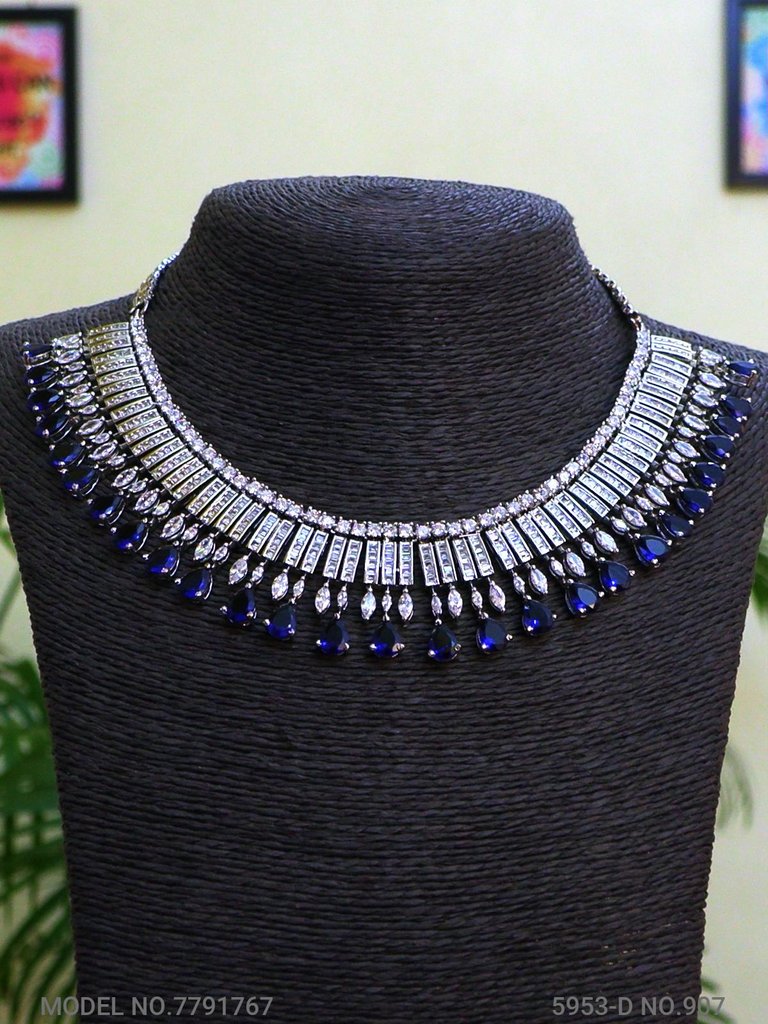 Fashion Necklace Set | Artificial Diamonds / Zircons - View A