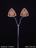 Cubic Zirconia Stud Earrings | American Diamond - Amaara World USA - SKU 7778519