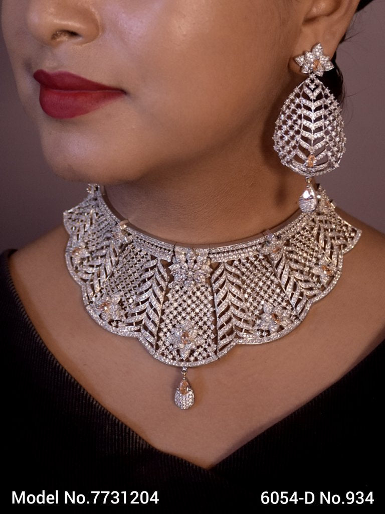 American Diamond Necklace Set - 7731203 - Color variant