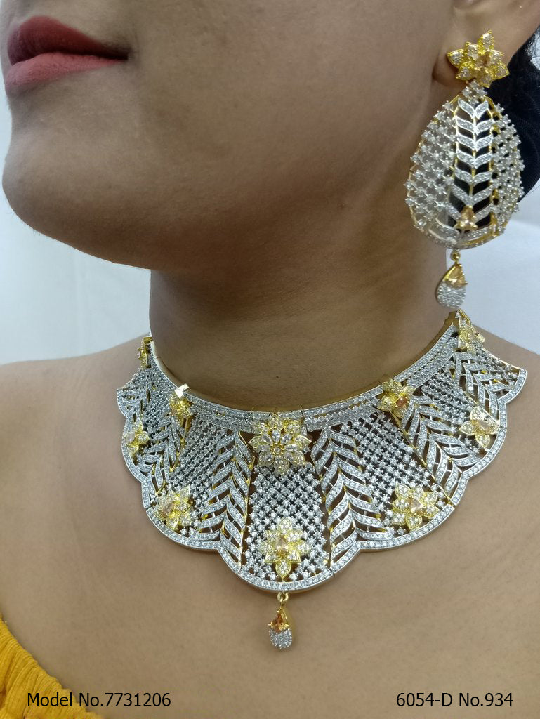 American Diamond Necklace Set - 7731203 - Color variant