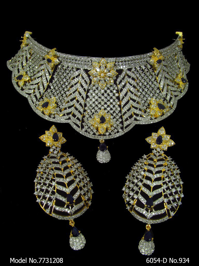American Diamond Necklace Set - 7731203 - Color variant