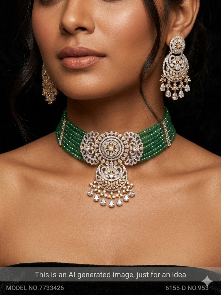 Necklace Set with Classic earrings - Amaara World