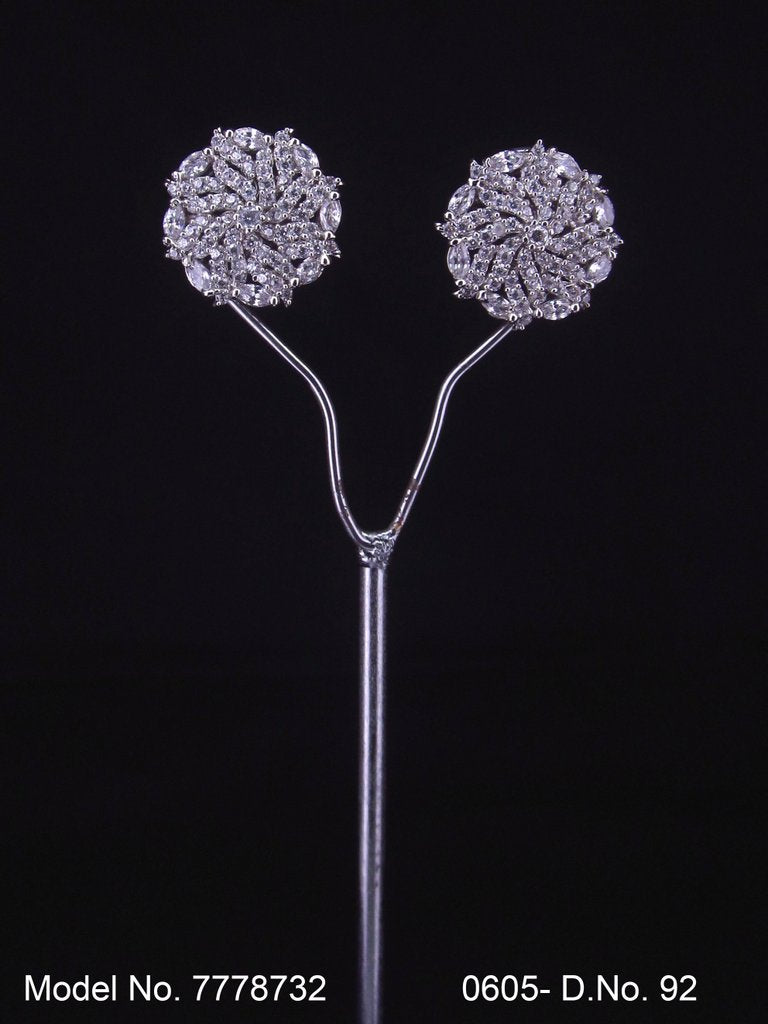 Cubic Zirconia Non-Dangling earrings - Style 1 - Amaara World