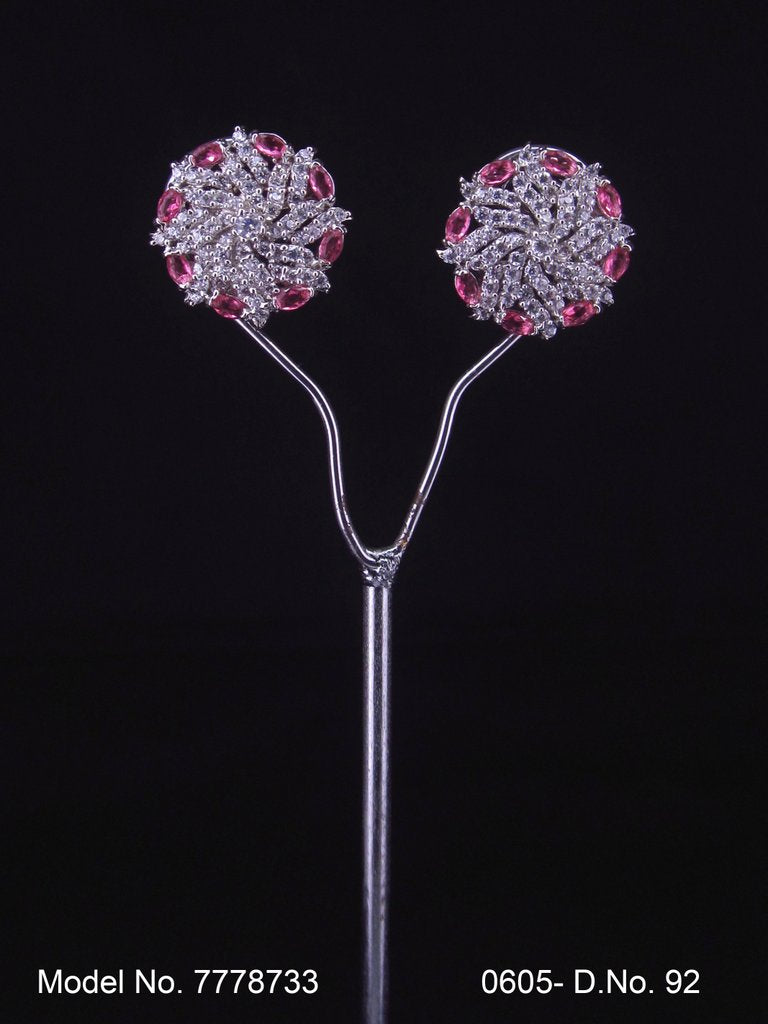 Cubic Zirconia Non-Dangling earrings - Style 2 - Amaara World