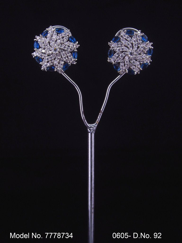 Cubic Zirconia Non-Dangling earrings - Style 3 - Amaara World