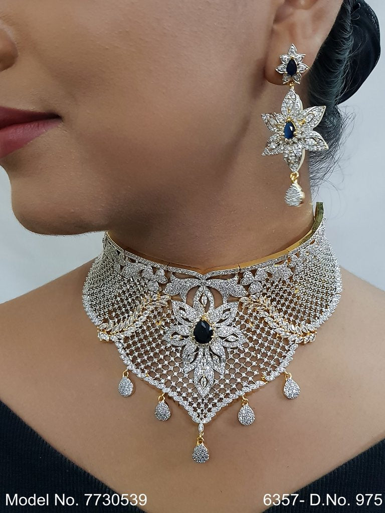 American Diamond Necklace Set - 7730539 - View 2