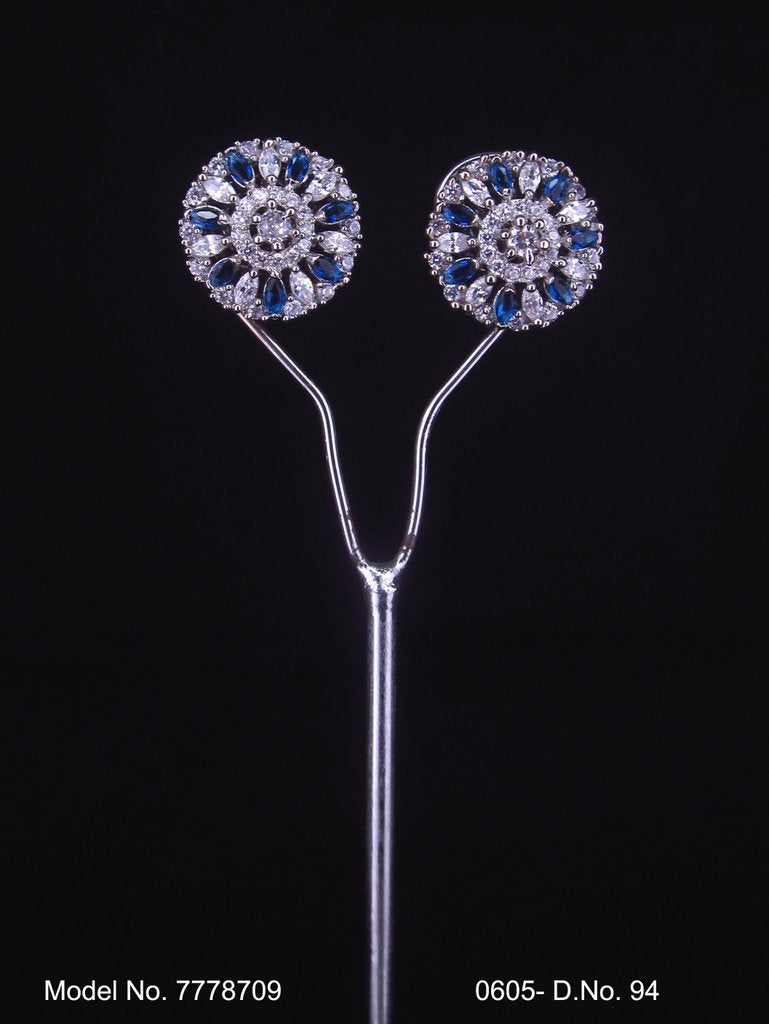 Ethnic Cubic Zirconia Earrings - Style 1 - Amaara World
