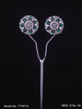 Crystal zircon studs with AAA star cut