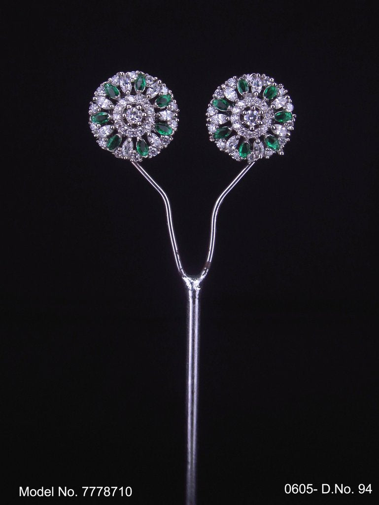 Crystal zircon studs with AAA star cut