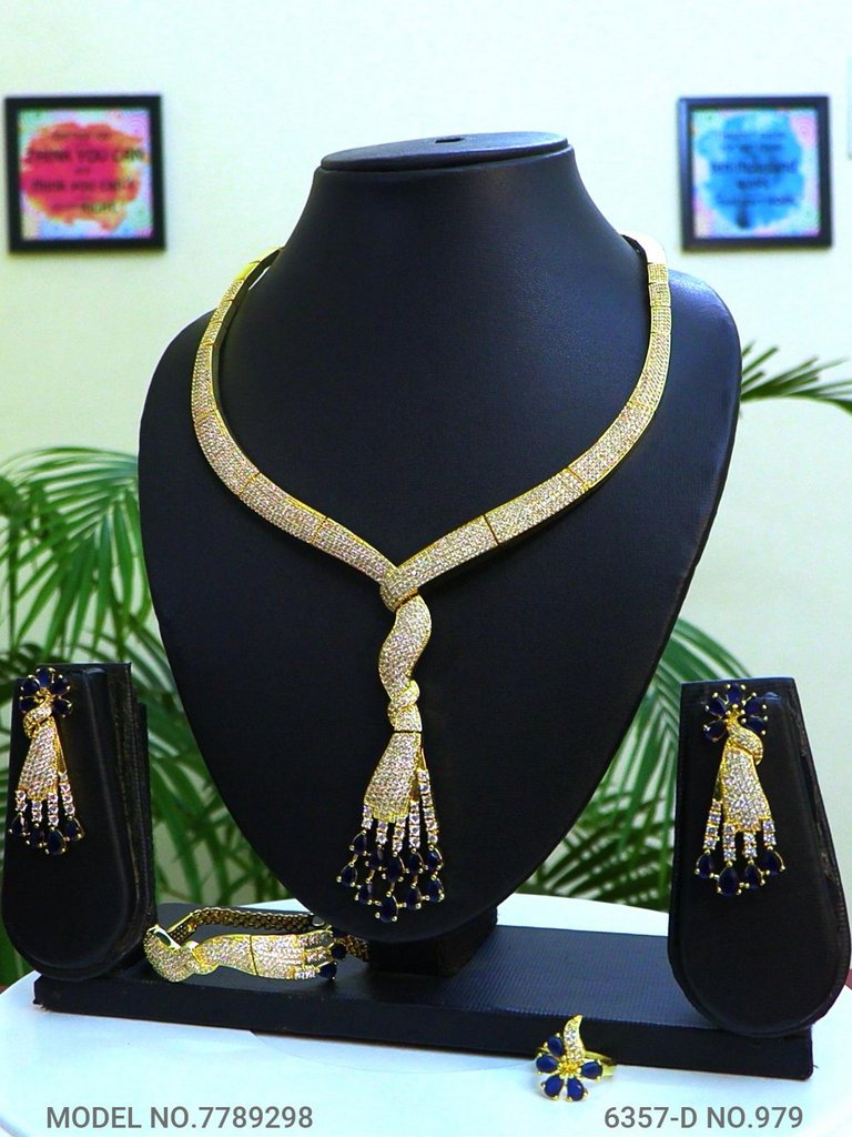 Fashion Necklace Set | Artificial Diamonds / Zircons - Amaara World